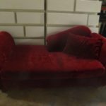Red Velvet Chaise Lounge