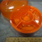 ORANGE TRAY WITH COVER
