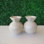 OPAL WHITE CERAMIC VASES