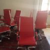 Red Herman Miller Rolling Office Chairs - Image 2