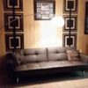 Brown Linen Couch - Image 2