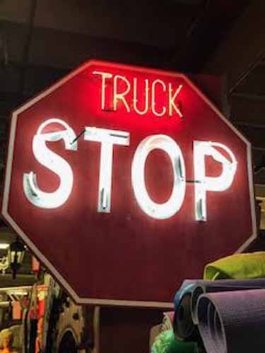 Neon Truck Stop Sign ⋆ Movie Prop Rentals