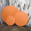 Round Wood Orange Table Top Medium