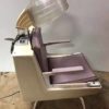 Purple and Cream Hair Dryer Chair - Image 3