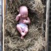 Christmas Nativity Wood Cradle - Image 2
