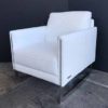 White Leather Side Chair