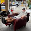 Red Leather Chair - Image 2