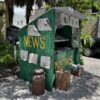 Custom Newspaper Stand Green - Image 3
