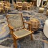 MCM Natural Wood Woven Seat Chair - Image 3