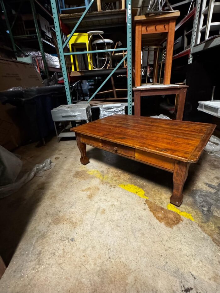 Vintage Wood Coffee Table - Image 2