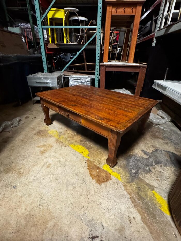 Vintage Wood Coffee Table - Image 3